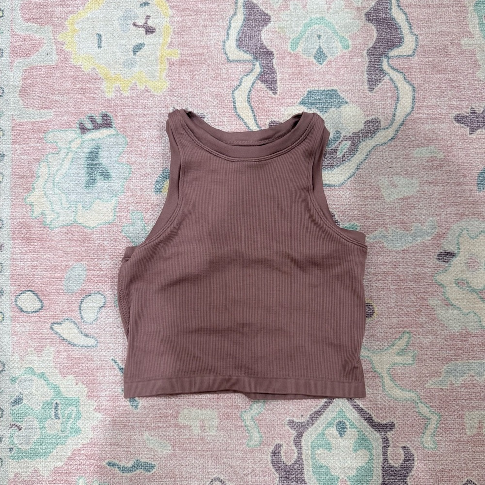 Elegant Mauve Sleeveless Tank Top